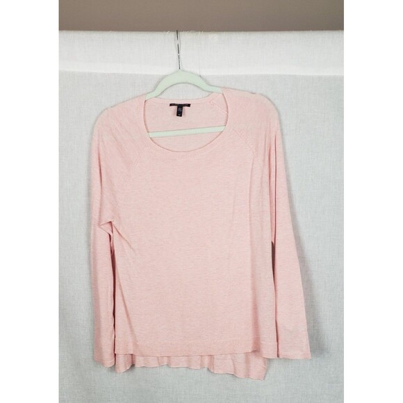 Eileen Fisher Knit Top S Organic Cotton Silk Blend Slub Light Pink Casual Spring - Picture 1 of 6